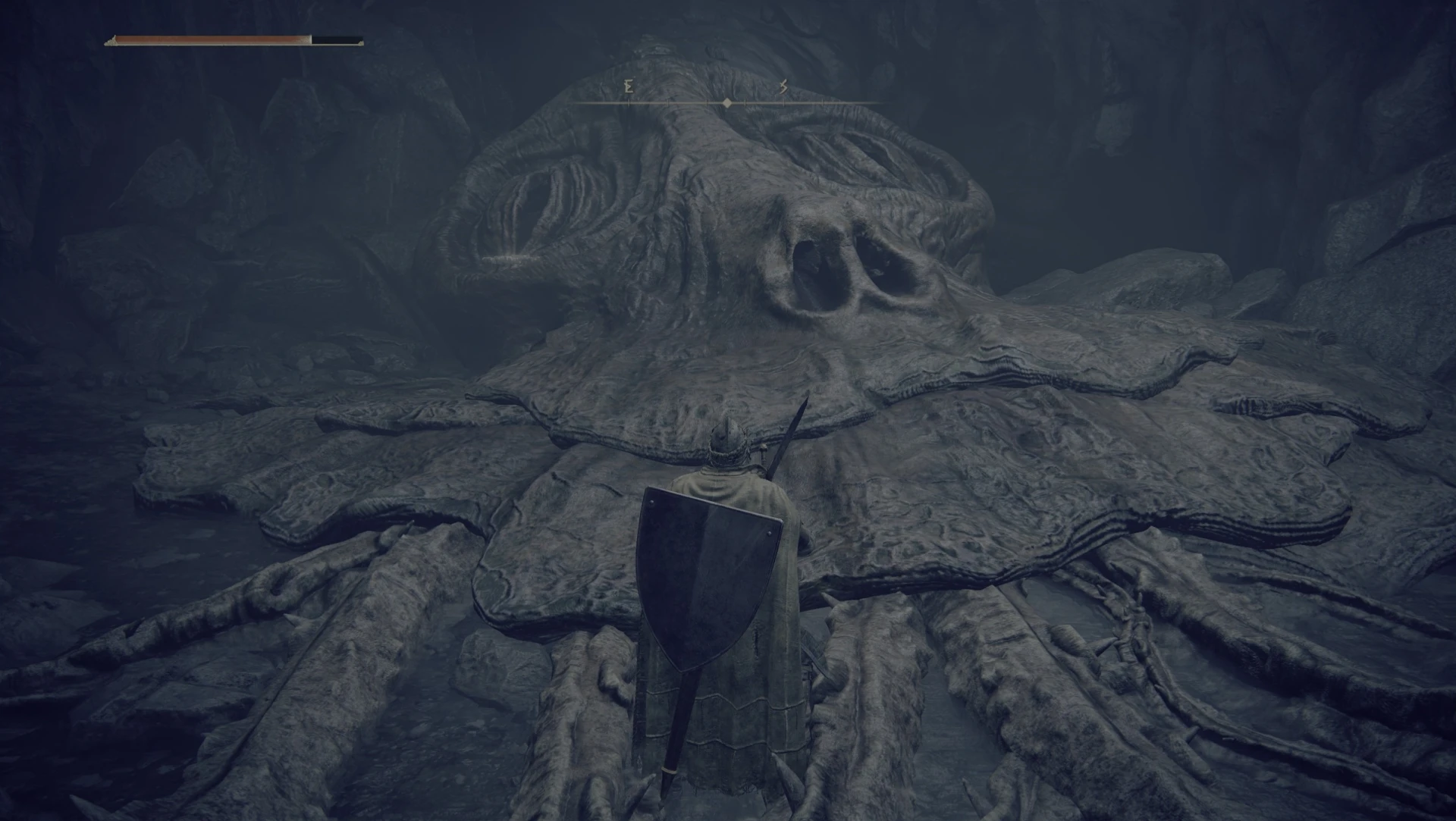 I stumbled across this, and I think it is supposed to be the corpse of a god.