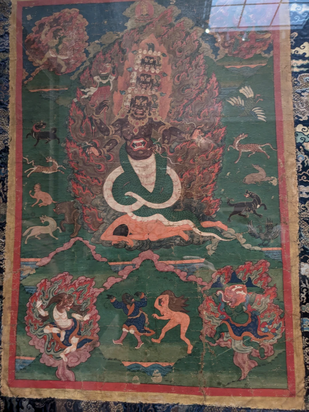 Cool tapestry from India. Something about monsters. Naga maybe?