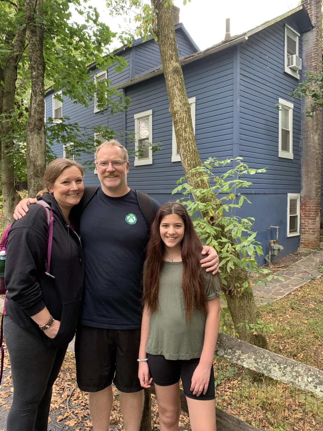 Happy walkers! Melissa will always be my big sister. I have no idea when I got taller. I was probably standing on her feet to be a jerk. Talia is great, I had to pester her a little because John wasn&rsquo;t there and I think that helped out. Me. It helped me out. She probably hates her Uncle Mikie